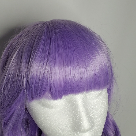 Purple Wavy Wig with Bangs - Picture 2 of 7
